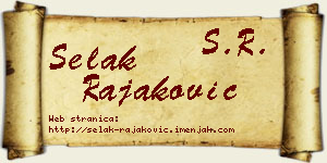 Selak Rajaković vizit kartica